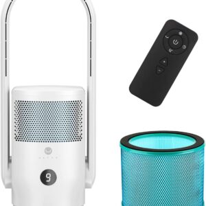 Ventilateur sans Pales avec Purificateur d'Air, Ventilateur Tour avec Télécommande
