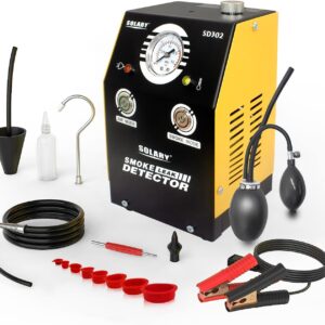 Solary Machine à Fumée EVAP, Outil de Détection de Fuites pour Automobiles, DC12V, avec Indicateur de Pression. Jaune.