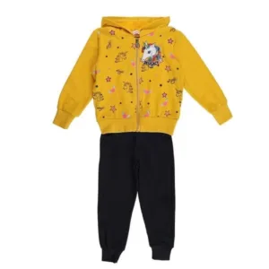 Ensemble enfant 3P sweat capuche licorne yellow