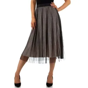 Jupe Femme longue plissée bronze