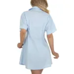 Robe-Femme-chemise-cintree-blue-fashion