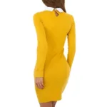 Robe-Femme-col-Claudine-manche-longue-yellow-prix