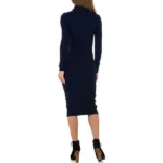 Robe-Femme-col-roule-hauteur-genou-moulante-blue-prix