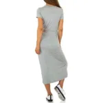 Robe-Femme-longue-echancree-grey-utile