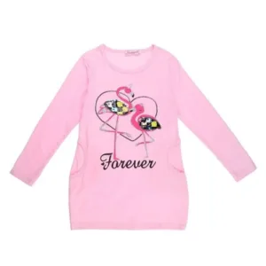 Robe enfant forever flamant rose clair