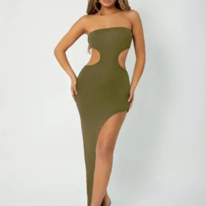 Robe Bustier sexy ajourée Fendu Taille 38