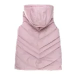 Veste-Enfant-doudoune-sans-manche-capuche-pink-bon-marche