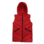 Veste-Enfant-doudoune-sans-manche-capuche-red