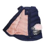 Veste-Enfant-sans-manche-poche-mouffle-strass-blue-pas-chers