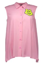 chemise-love-moschino-sans-manches-rose