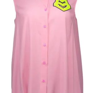 chemise Love Moschino sans manches rose taille 46