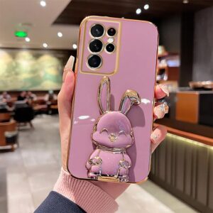 Coque de téléphone lapin astronome, housse de support, Samsung Galaxy S23, Ultra Note 20, S22 Plus, S21, S20 FE, Samsung Note 10 Lite, S9, S8