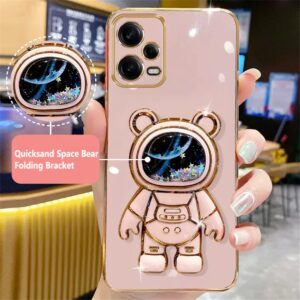 Coque de téléphone Space Quicksand Bear, coque plaquée, Xiaomi Redmi Note 11 11S 10 10S 9 8 Pro 10 10C 9A Mi POCO Bery 11T Lite