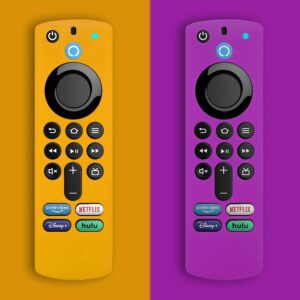 Coque en silicone pour Amazon Decisions XA Voice Fire TV Stick, coque de protection coordonnante antichoc, merveilleuse télécommande 4K, 1 paire