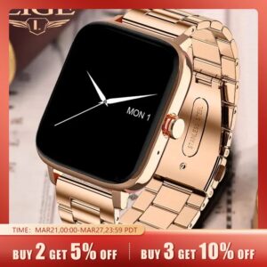 LIGE hommes montre intelligente femmes cadran personnalisé Smartwatch pour hommes Android IOS étanche Bluetooth montres