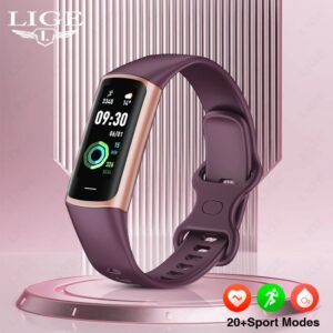 LIGE-Bracelet connecté de sport pour hommes et femmes, tracker d'activité, bande étanche, traqueur de téléphone connecté, montre intelligente pour Android et iOS