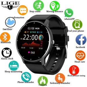 LIGE-Montre intelligente de sport à écran tactile complet pour hommes et femmes, montre intelligente étanche IP67, Bluetooth, Android, IOS