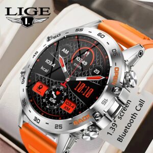 LIGE-Montre intelligente de sport de plein air pour homme, appel Bluetooth, fitness, fréquence cardiaque, surveillance de la santé, montre intelligente pour téléphone Android et iOS, 1,39 ", nouveau