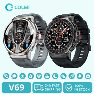 COLMI-Montre connectée V69 pour Xiaomi et Android, écran HD de 1.85 pouces, Bluetooth, appel, moniteur d'activité physique et de rythme cardiaque, batterie de 710mAh