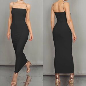 JZ461 – robe longue à bretelles pour femmes, tenue de club sexy, été