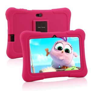 PRITOM 7 Pouce Enfants Tablette Quad Core Android 10 32GB WiFi Bluetooth Logiciel Éducatif Installé