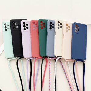 Sangle JOrette pour Samsung Galaxy, A54, A14, A53, A52, A51, A34, A33, A13, S23, S22, Ultra, S21 FE, Collier, Lanière, Corde, 256 Cover
