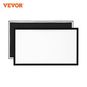 VEVOR-Écran de Projecteur en Aluminium, Cadre de macro 16:9, 4K HD, Home Cinéma, Cinéma, Écrans Muraux, 92, 100, 110, 120, 130, 135, 155