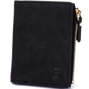 BABORRY-Portefeuille avec poche à monnaie pour homme, sac à main avec pince à billets pour homme, motif solide, sacs à main design, nouveau, 2023