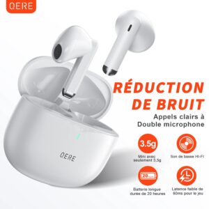 Écouteurs sans fil étanches à faible latence, QSoutheast E28, TWS Bluetooth 5.3, microphone HD, écouteurs HIFI, pilote 13mm, écouteurs de jeu, nouveau