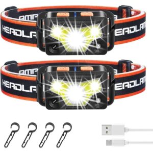 Lampe de sauna aste USB, mains libres, ultra légère, lumineuse, LED, capteur de mouvement, lampe frontale portable, lampe de poche de pêche