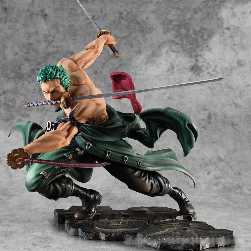 Une pièce 10CM Figure jouets Anime GK Roronoa Zoro trois lames sa-maximum PVC Action Collection Figurine modèle poupées cadeaux enfants