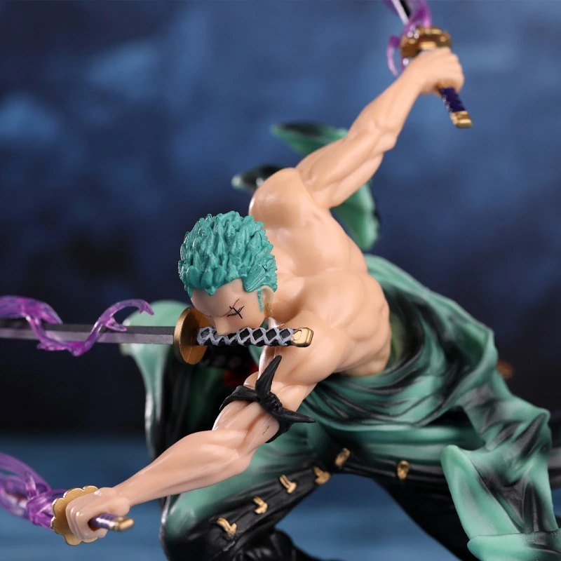 Une pièce 10CM Figure jouets Anime GK Roronoa Zoro trois lames sa-maximum PVC Action Collection Figurine modèle poupées cadeaux enfants
