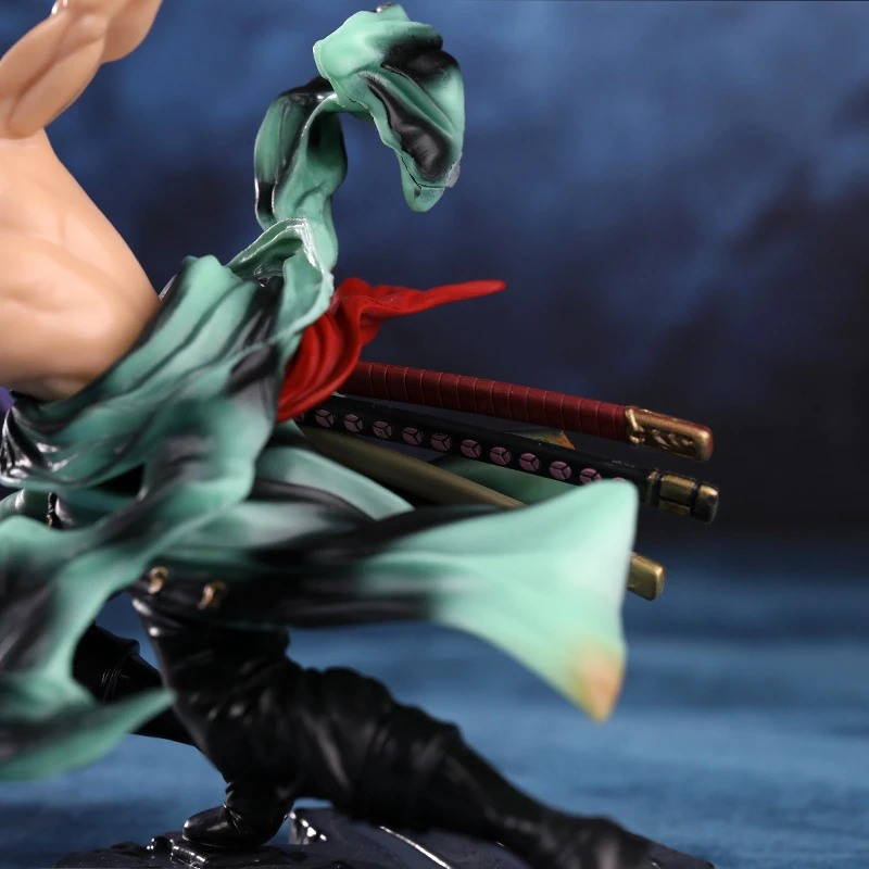 Une pièce 10CM Figure jouets Anime GK Roronoa Zoro trois lames sa-maximum PVC Action Collection Figurine modèle poupées cadeaux enfants