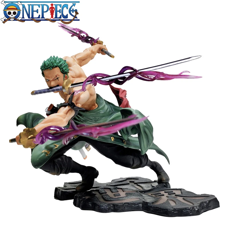 Une pièce 10CM Figure jouets Anime GK Roronoa Zoro trois lames sa-maximum PVC Action Collection Figurine modèle poupées cadeaux enfants