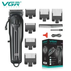 VGR Tondeuse À Cheveux Professionnel Machine De Découpe Cheveux Tondeuse Réglable Sans Fil Rechargeable V 282
