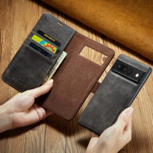 Étui portefeuille en cuir à rabat magnétique avec poignées amovibles, coque rétro pour Google Pixel 7 8 Pro, Pixel 6 Pro, Pixel 6a 5a, PerfecCover
