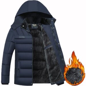 Parka à Capuche Coupe-Vent pour Homme | Manteau Chaud Hiver