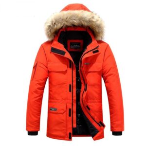 Parka à capuche en fourrure épaisse pour hommes avec grandes poches, manteau coupe-vent, pardessus masculin, veste d'hiver, garde au chaud, vente en gros, nouveau