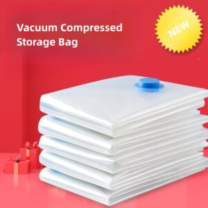 Sac sous vide et couvercle de pompe pour le rangement des vêtements, grand sac de compression en plastique