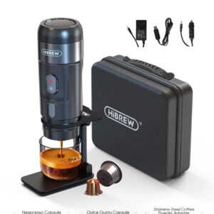 Machine à café portable Hiinvasive W , cafetière expresso DC 12V, Fit Ncomputing So Dolce Pod Capsule, poudre de café H4A
