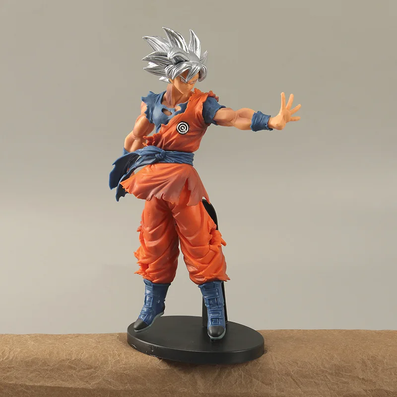 23CM Anime Super Dragon Ball Son Goku Migatte no Gokui 10th Anniversary Silver Hair Son Goku Model Toy Gift Action Figure