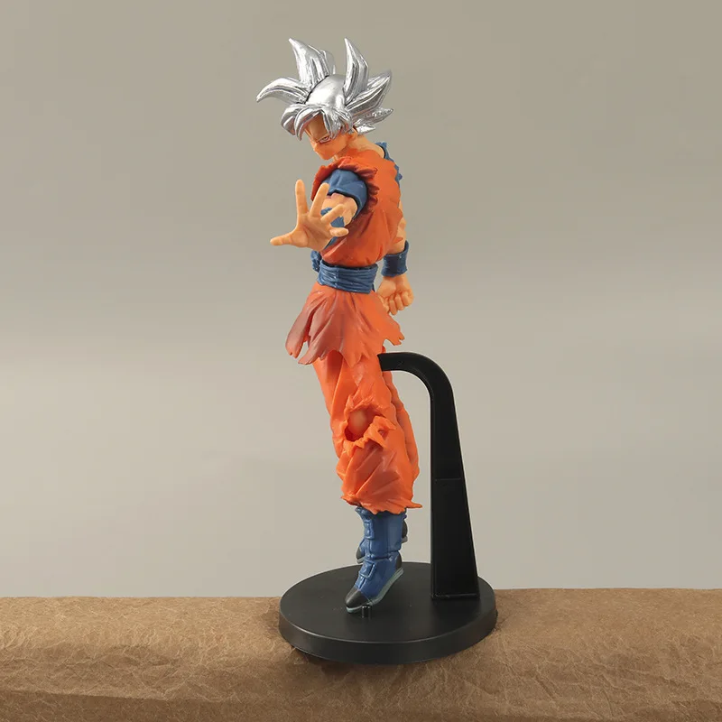 23CM Anime Super Dragon Ball Son Goku Migatte no Gokui 10th Anniversary Silver Hair Son Goku Model Toy Gift Action Figure