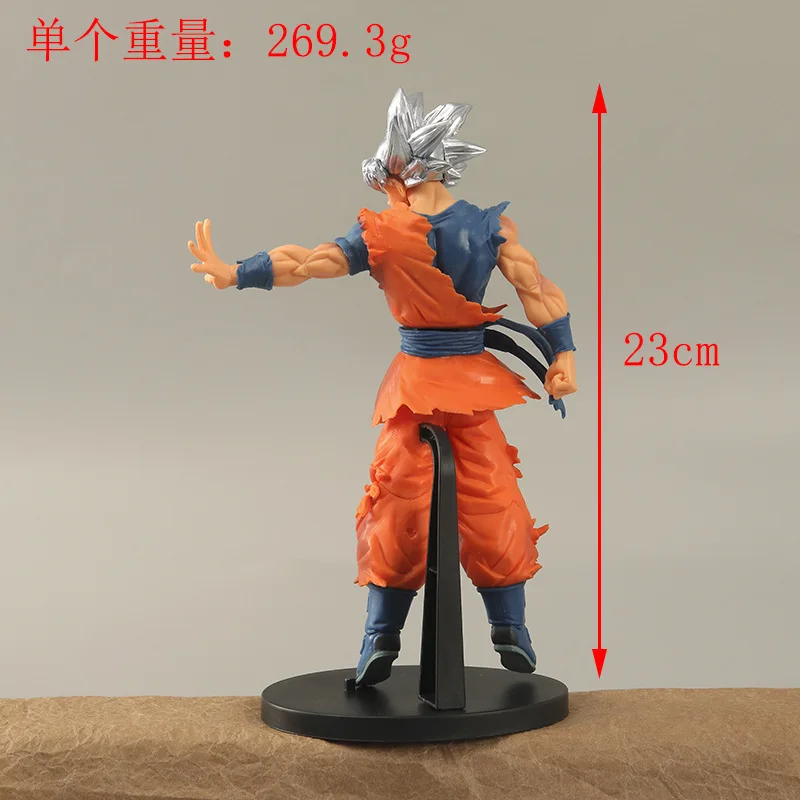 23CM Anime Super Dragon Ball Son Goku Migatte no Gokui 10th Anniversary Silver Hair Son Goku Model Toy Gift Action Figure