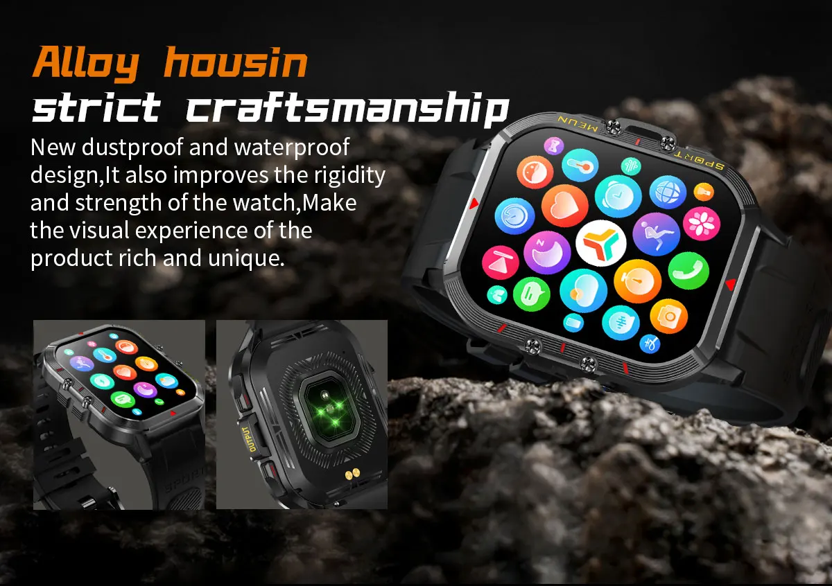 LIGE-Montre intelligente étanche pour homme, mode touriste, bracelet de sport en plein air, appel Bluetooth, musique, allergique, Android, IOS, boîte, 5.2