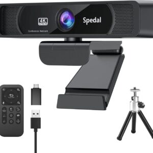 Spedal 931 HD 4K 30Fps 120 Grand Angle Webcam Avec Microphone Télécommande Streaming PC Conférence Windows Mac Linux