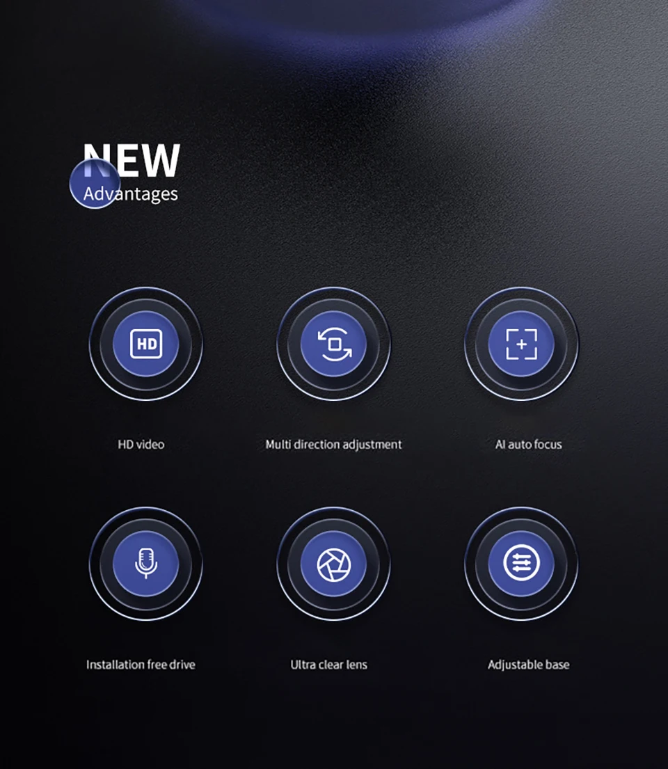 Webcams 4K USB caméra Web avec Microphone Autofocus 2K caméra PC ordinateur portable Streaming en direct 1080P Webcam pour les appels vidéo