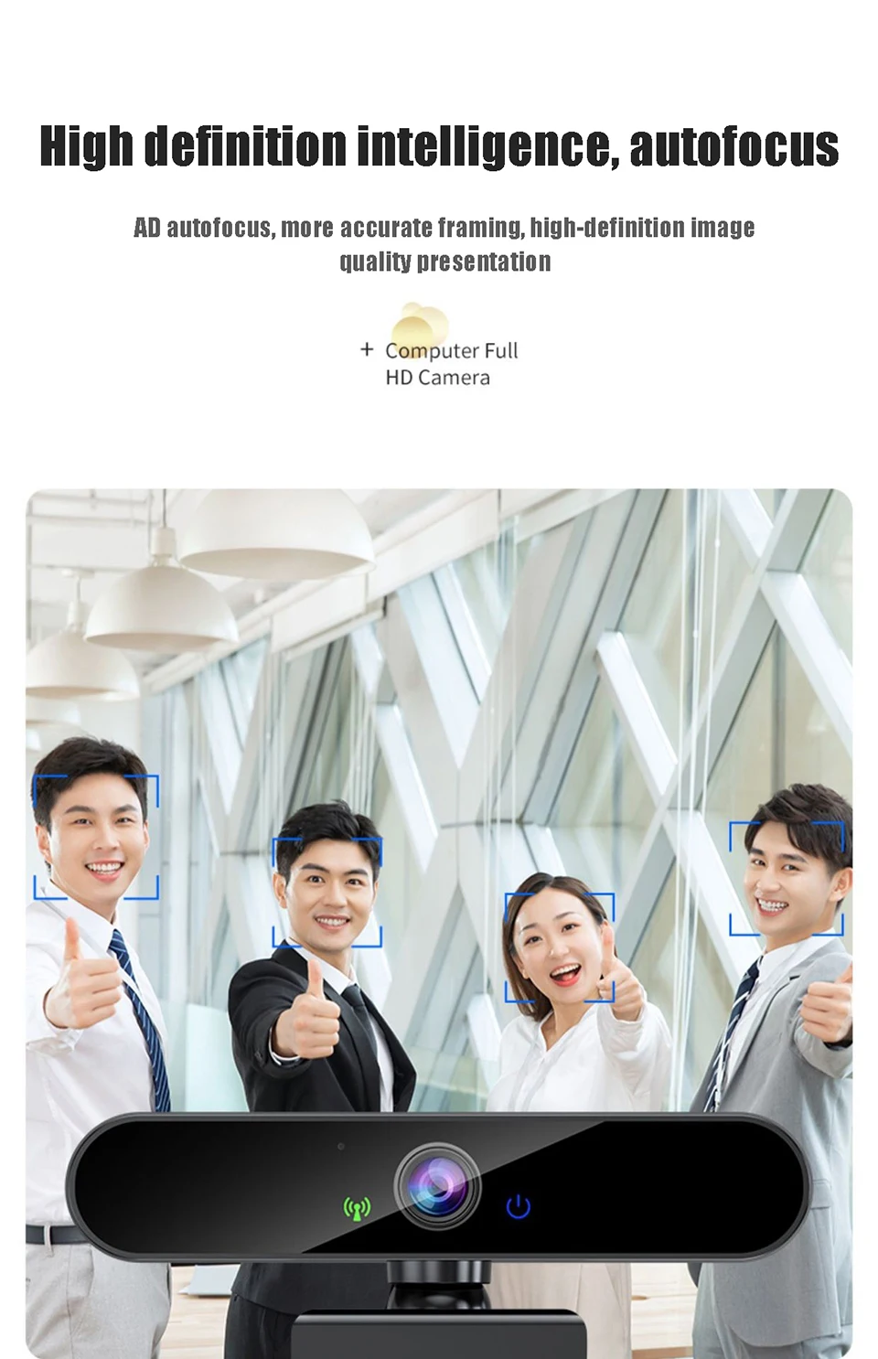 Webcams 4K USB caméra Web avec Microphone Autofocus 2K caméra PC ordinateur portable Streaming en direct 1080P Webcam pour les appels vidéo