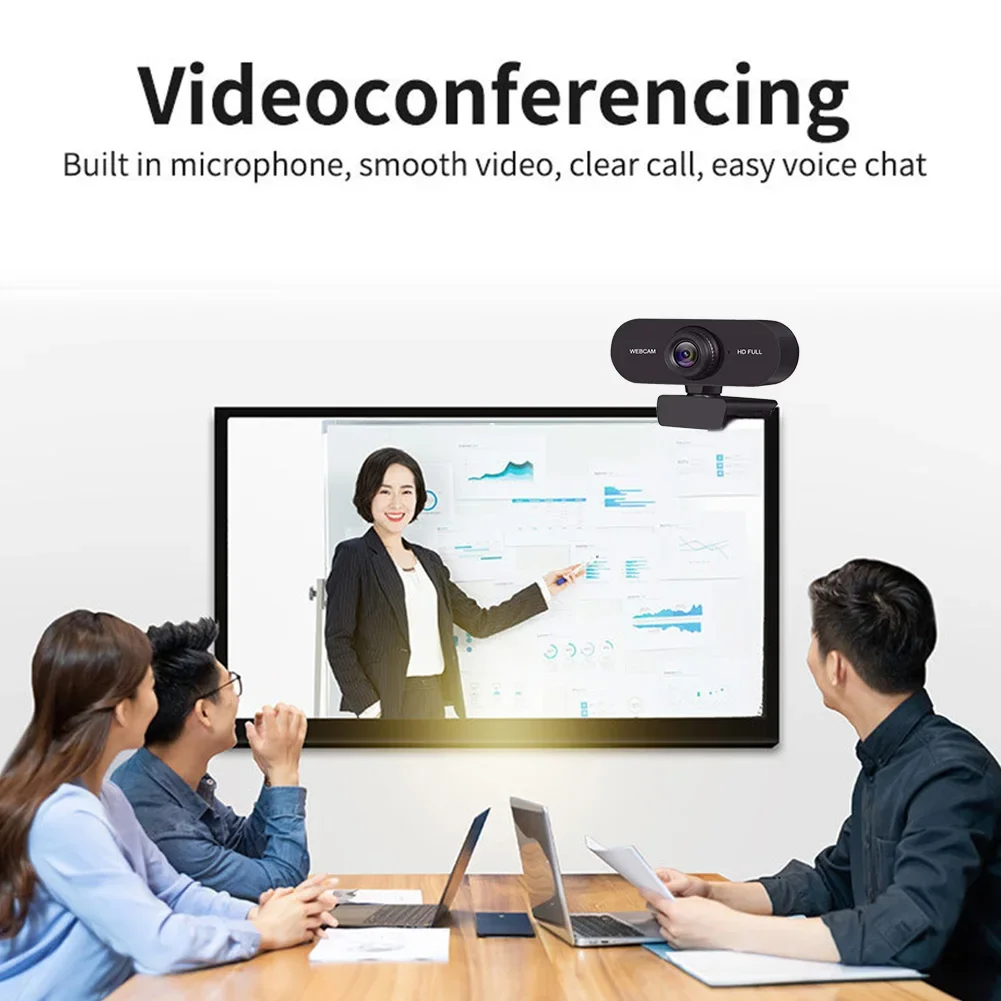 Micro webcam 4K pour ordinateur, mini webcam pour PC, diffusion en direct, caméra Web FHD 1080P pour réunion de travail avec microphone