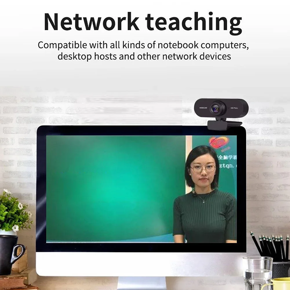 Micro webcam 4K pour ordinateur, mini webcam pour PC, diffusion en direct, caméra Web FHD 1080P pour réunion de travail avec microphone