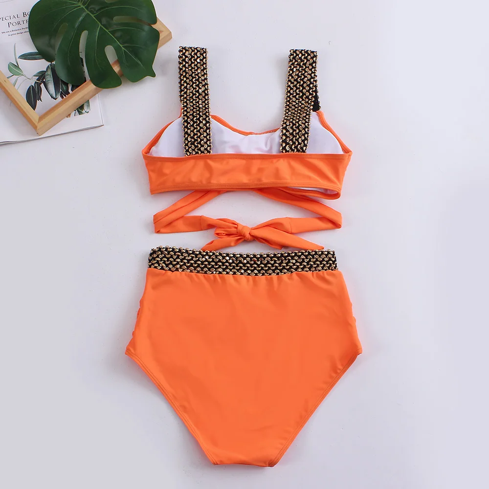 Maillot de bain deux pièces pour femmes, sexy, triangle, croisé, ensemble bikini, tanga, vêtements de plage, nouvelle collection 2023